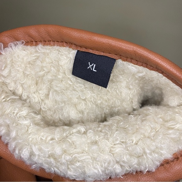 NWT Cole Haan Women's Leather Touch Screen Gloves in British Tan - Size XL - Picture 7 of 8